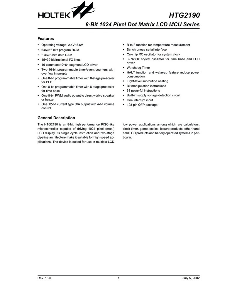 Holtek HTG2190 User manual