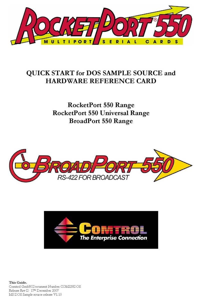 Comtrol RocketPort 550 4 Quad quick start