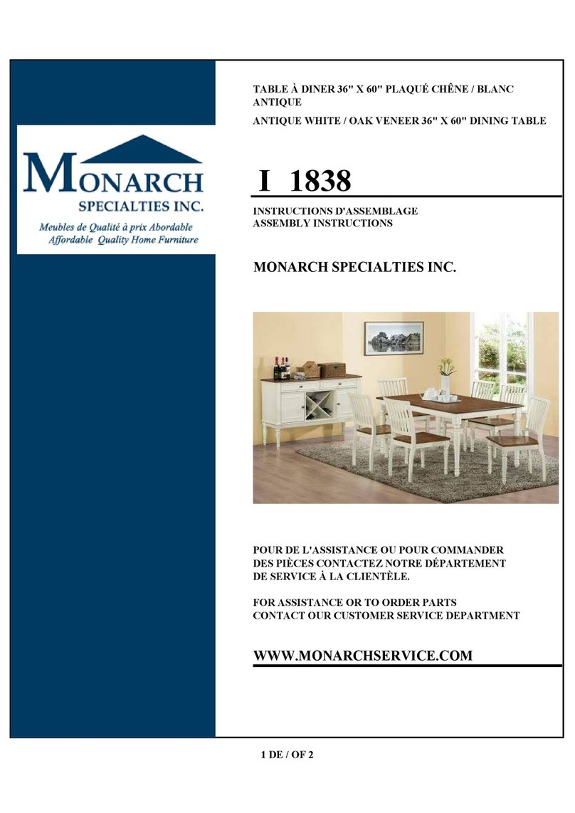 Monarch Specialties I 1838 Assembly instructions