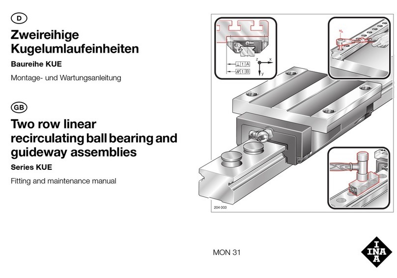 INA KUE Series Fitting and Maintenance Instructions
