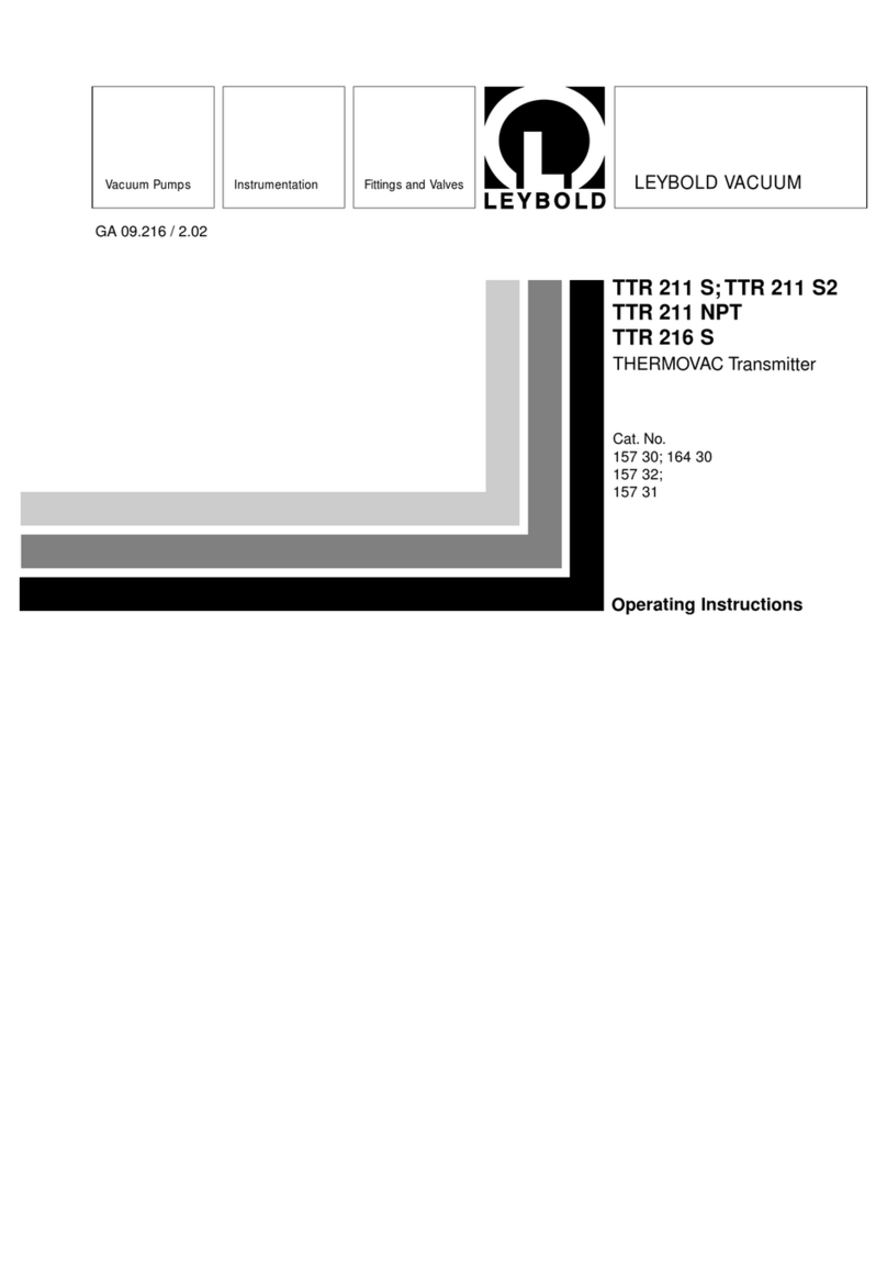 LEYBOLD THERMOVAC TTR 211 S operating instructions