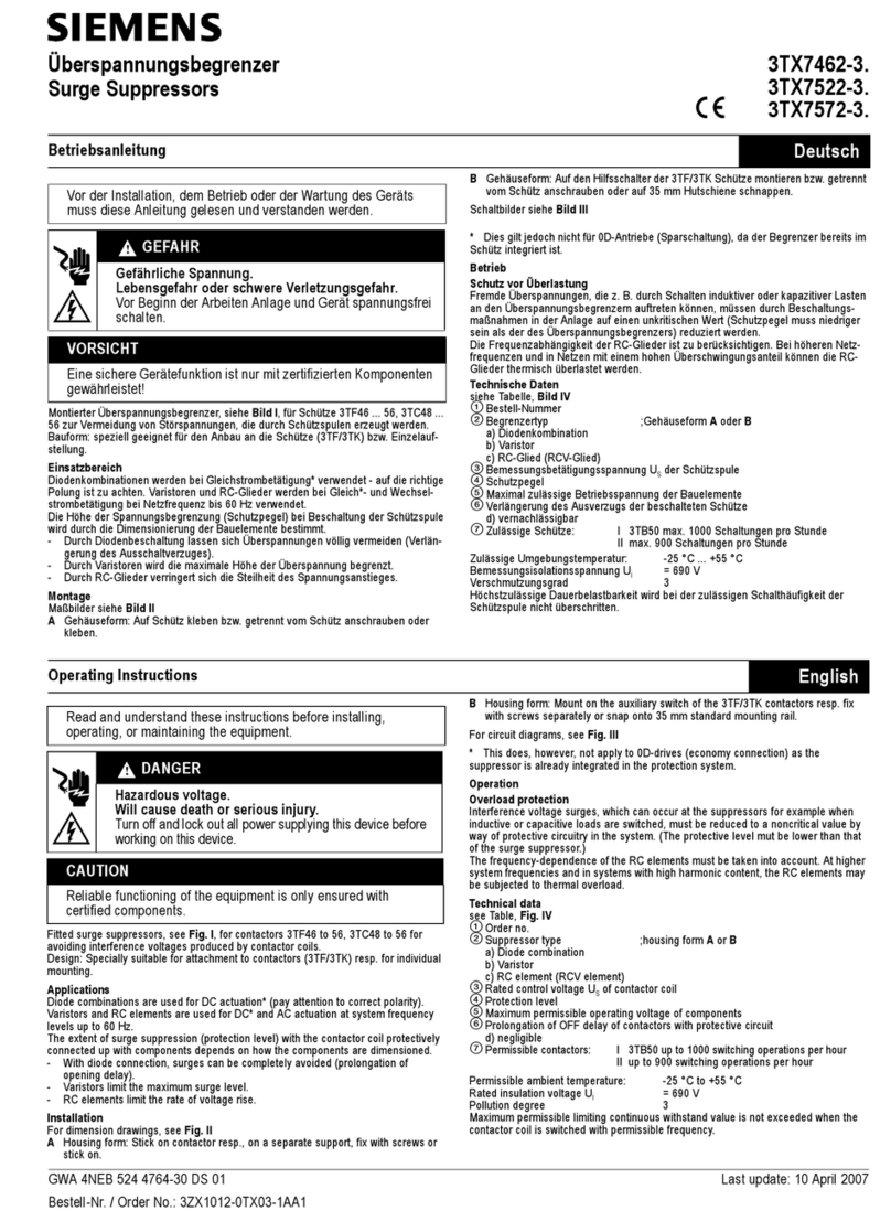 Siemens 3TX7462-3 Series User manual