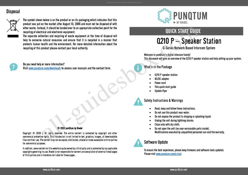 Riedel PUNQTUM Q210 P User manual