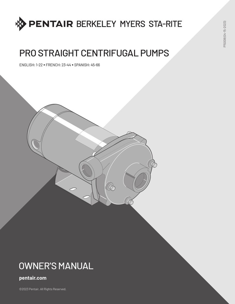 Pentair BERKELEY CB Series owner's manual