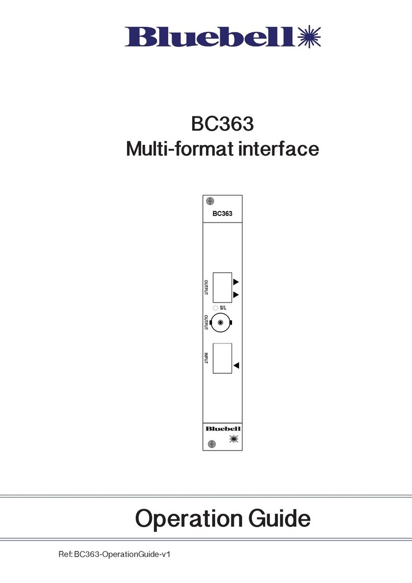 Bluebell BC363 Operation guide