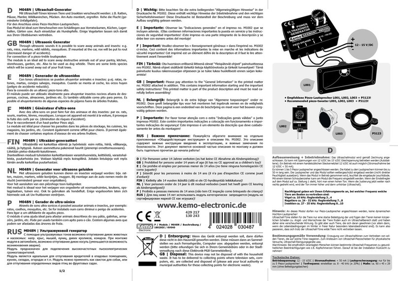 Kemo M048N quick start guide