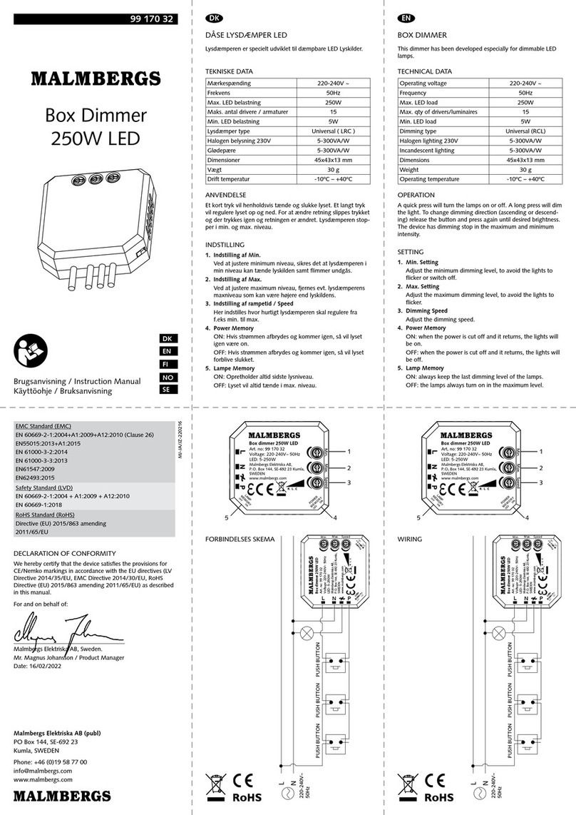 Malmbergs 99 170 32 quick start guide