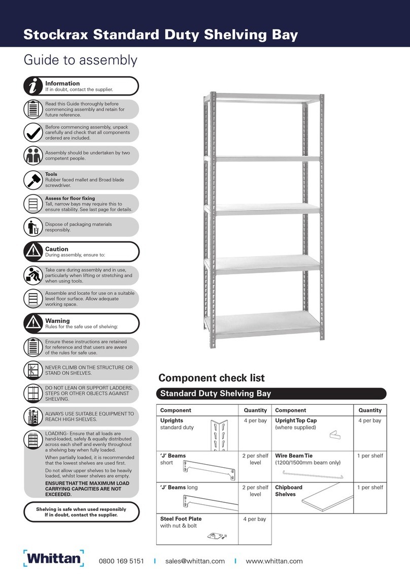 Whittan Stockrax Standard Duty Shelving Bay Guide to assembly Whittan Stockrax Standard Duty Shelving Bay Guide to assembly