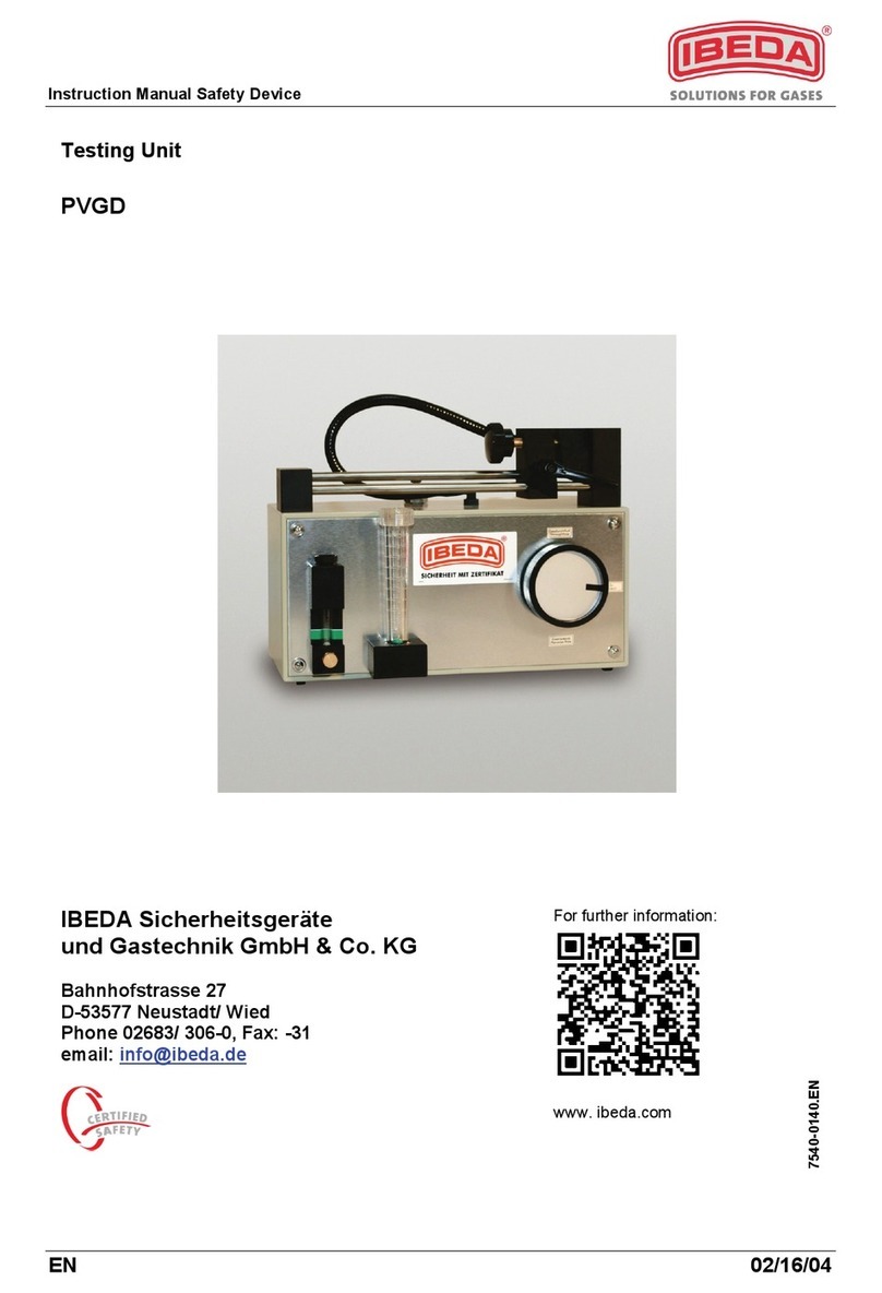 IBEDA PVGD instruction manual