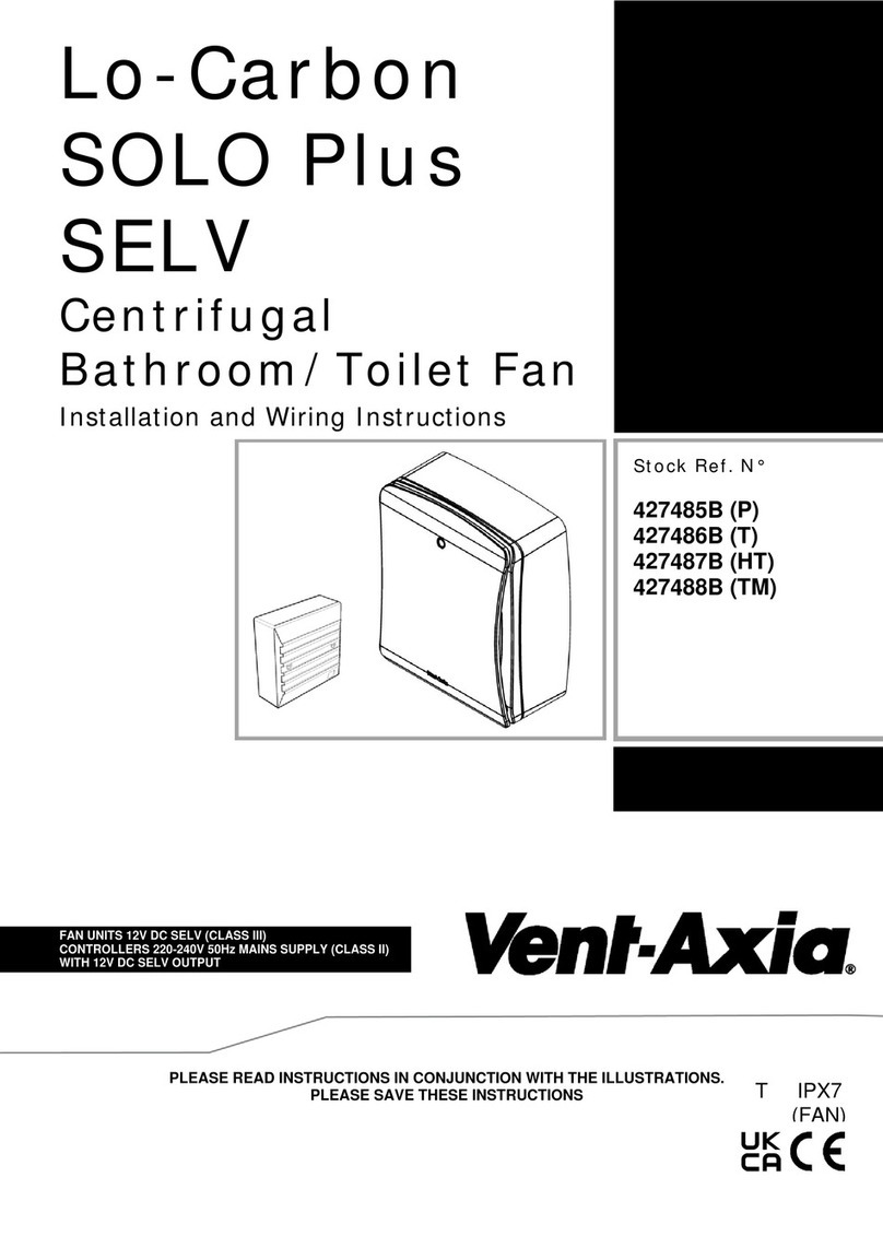 Vent-Axia SOLO Plus SELV Assembly instructions
