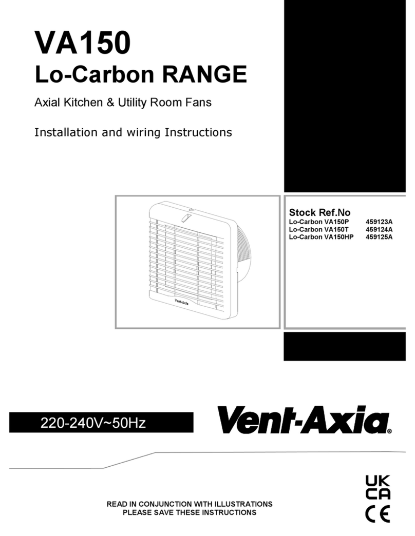 Vent-Axia Lo-Carbon VA150P Assembly instructions