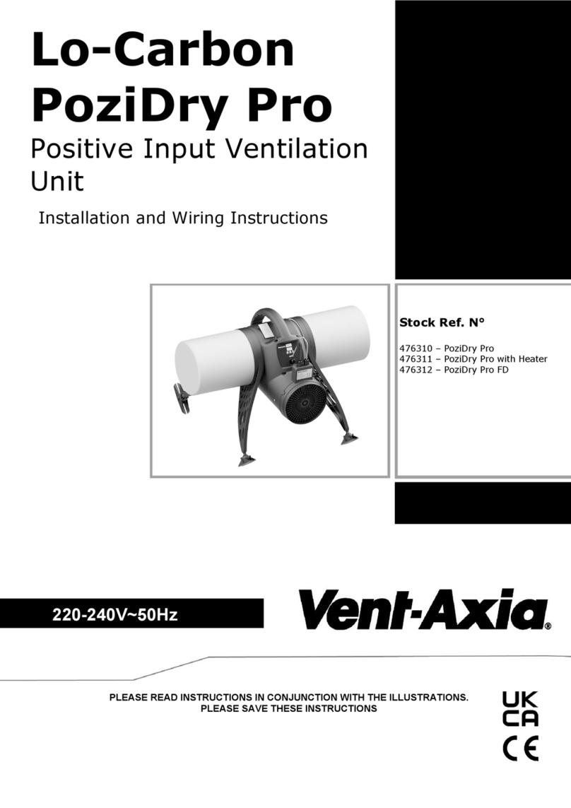Vent-Axia PoziDry Pro Installation and wiring instructions