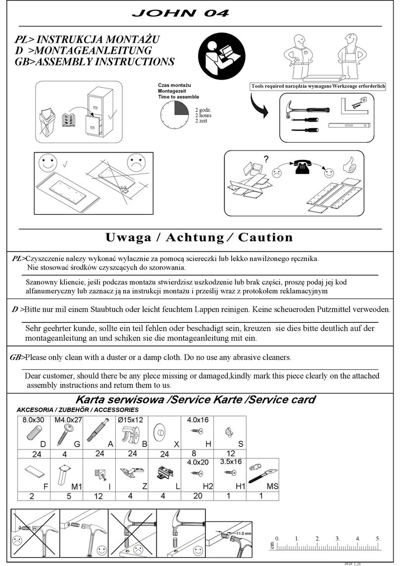 Moderno JOHN 04 Assembly instructions