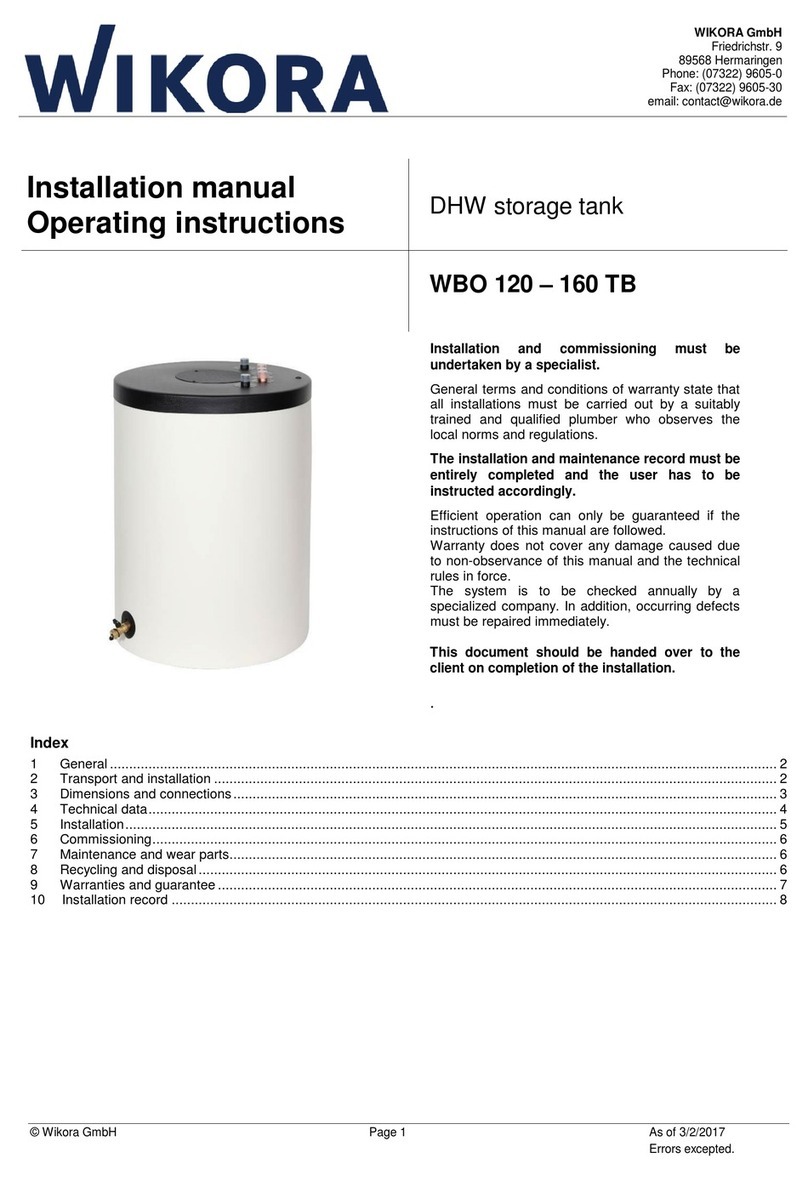 WIKORA WBO 120 TB Installation manual operating instructions