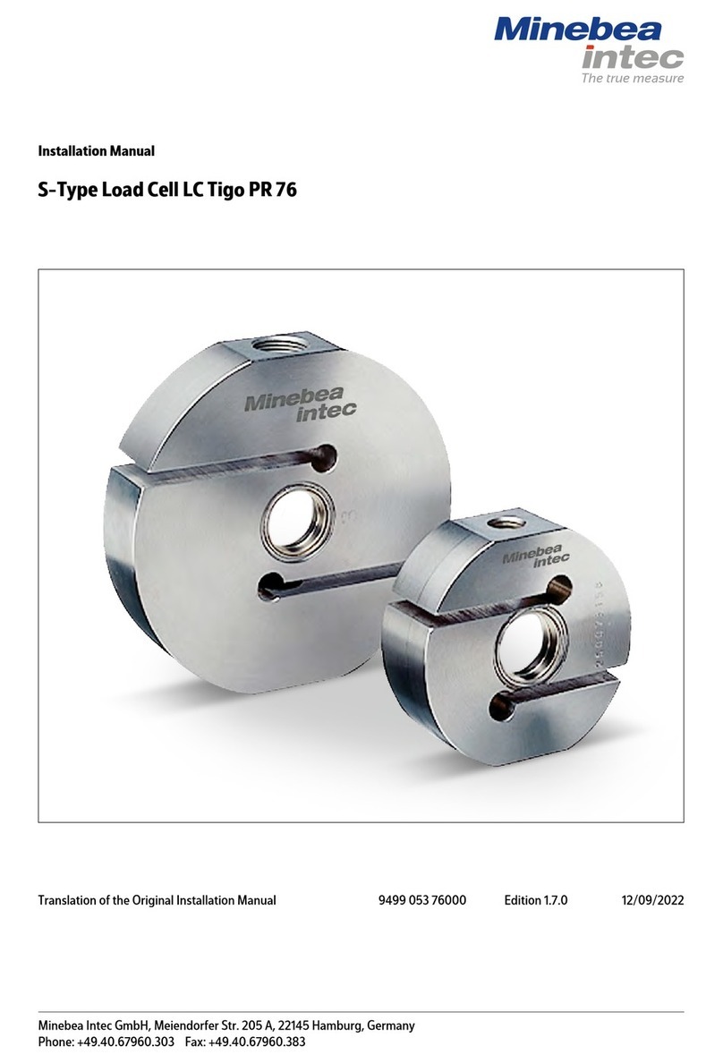 Minebea Intec S-Type Load Cell LC Tigo PR 76 installation manual