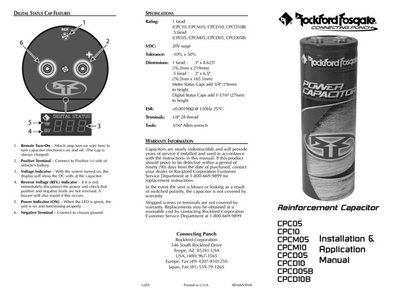 Rockford Fosgate CPC05 Installation and application manual
