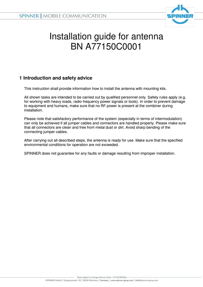 Spinner SISO 1-port-V-Pol User manual