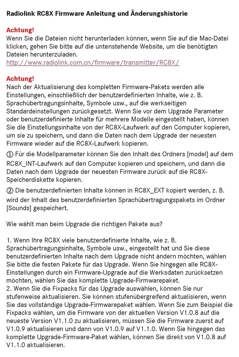 RadioLink RC8X Firmware Upgrade Instructions