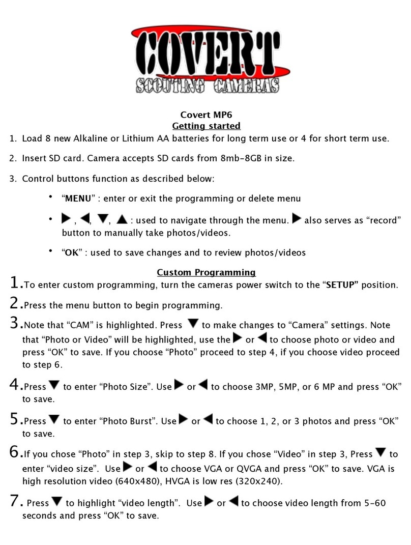 Covert Scouting Cameras MP6 User manual