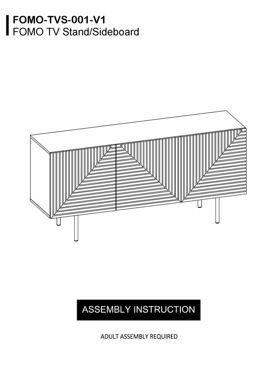 roomfitters FOMO-TVS-001-V1 Assembly instruction