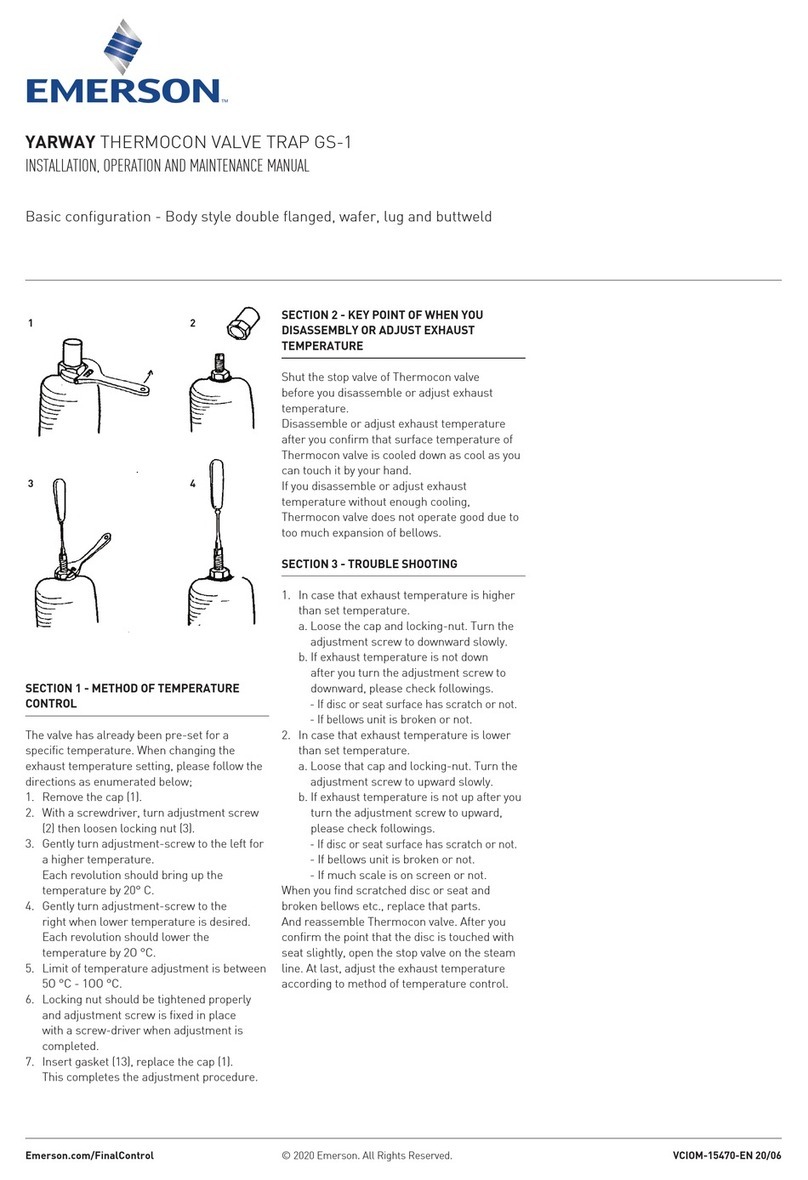 Emerson YARWAY GS-1 User manual