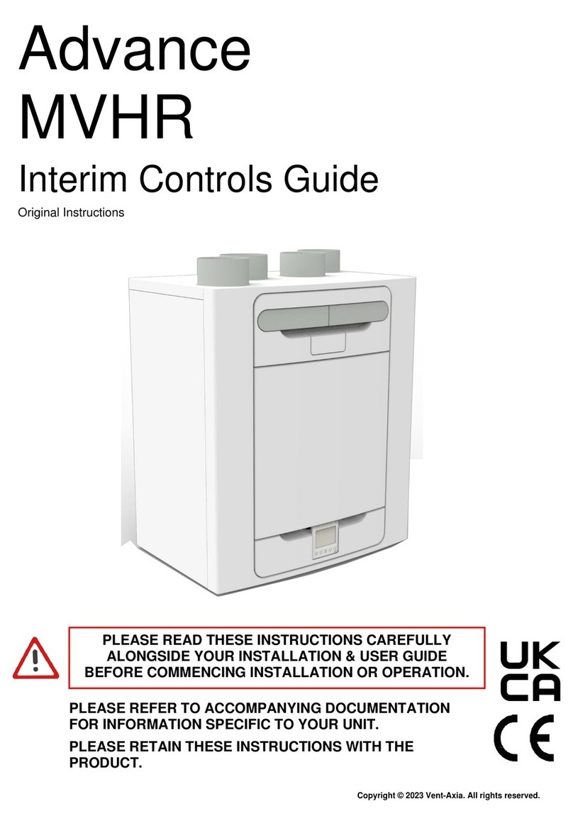 Vent-Axia Advance MVHR User manual Vent-Axia Advance MVHR User manual