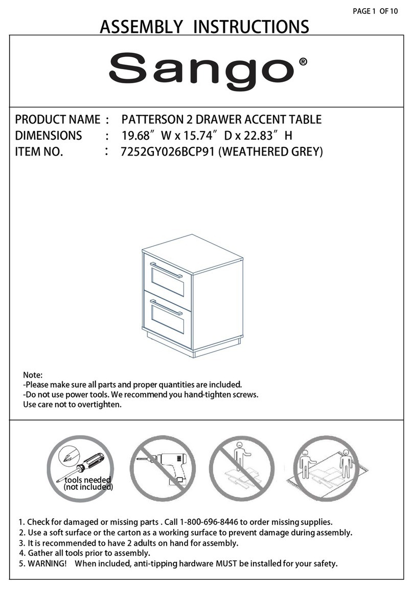 Sango 7252GY026BCP91 Assembly instructions Sango 7252GY026BCP91 Assembly instructions