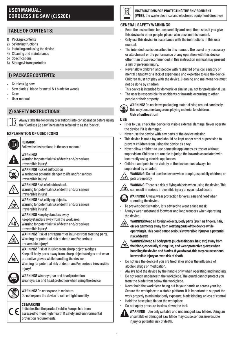 MASCOT CJS20E User manual