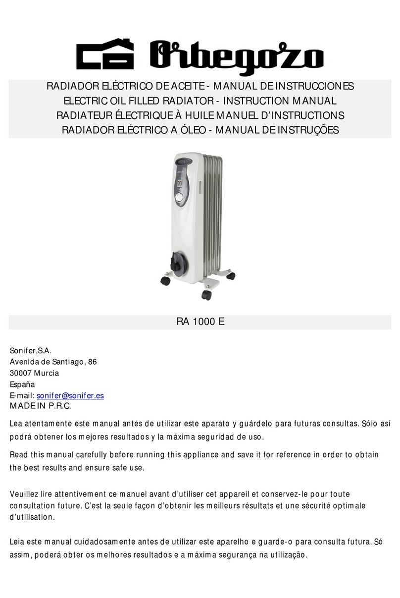 Orbegozo RA 1000 E User manual