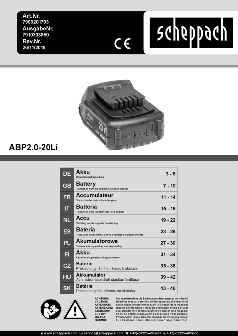 Scheppach ABP2.0-20Li Translation from the original instruction manual