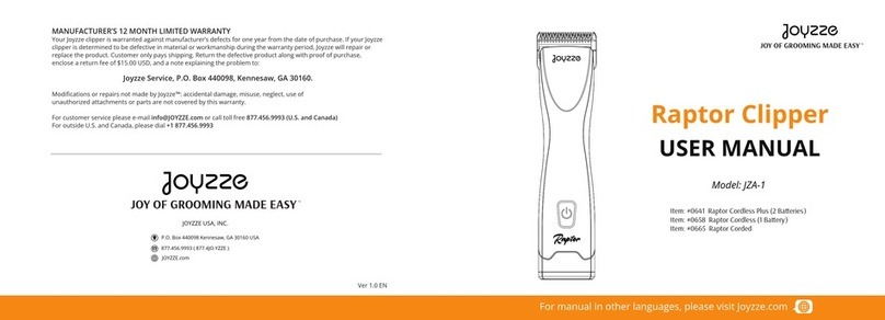 Joyzze Raptor Cordless Plus User manual