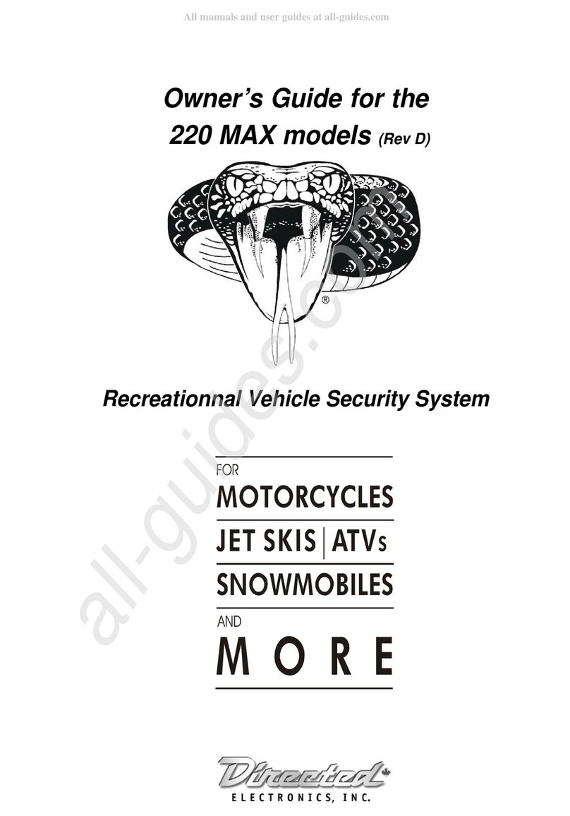 Directed Electronics 220 MAX owner's guide