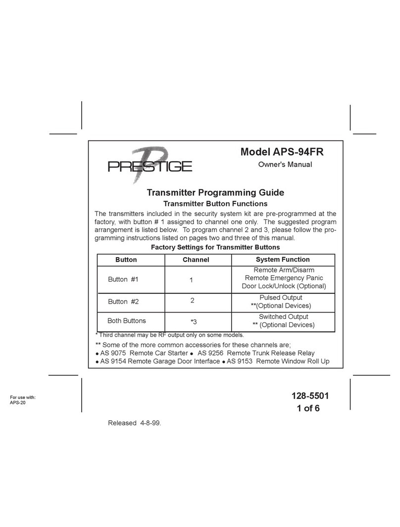 Prestige APS-94FR owner's manual
