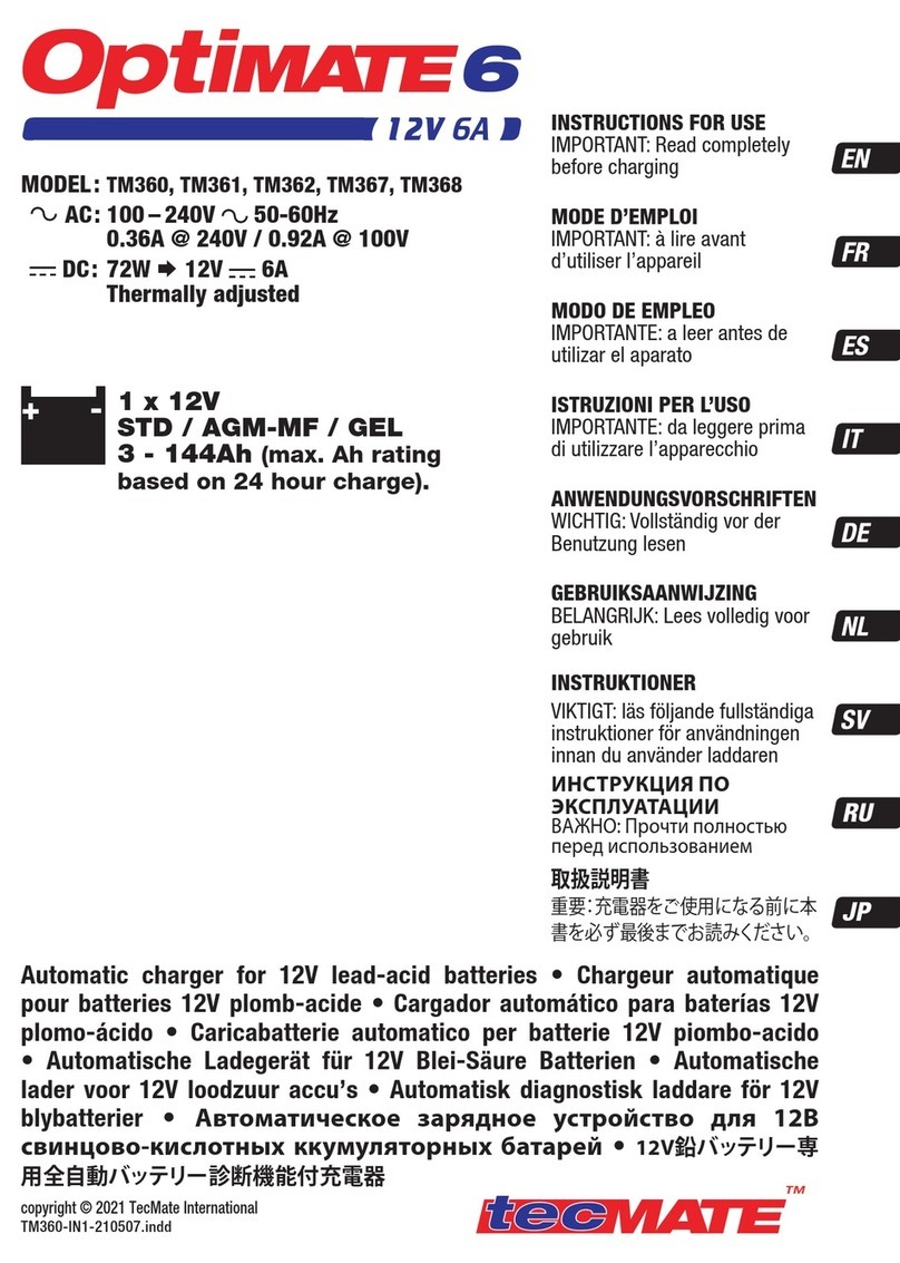 TecMate OptiMATE 6 TM360 User manual
