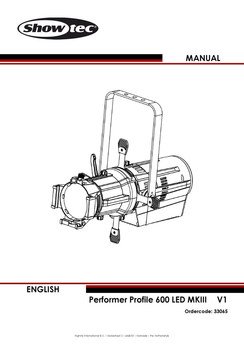 Show Tec Perfomer Profile 600 LED MKIII V1 User manual