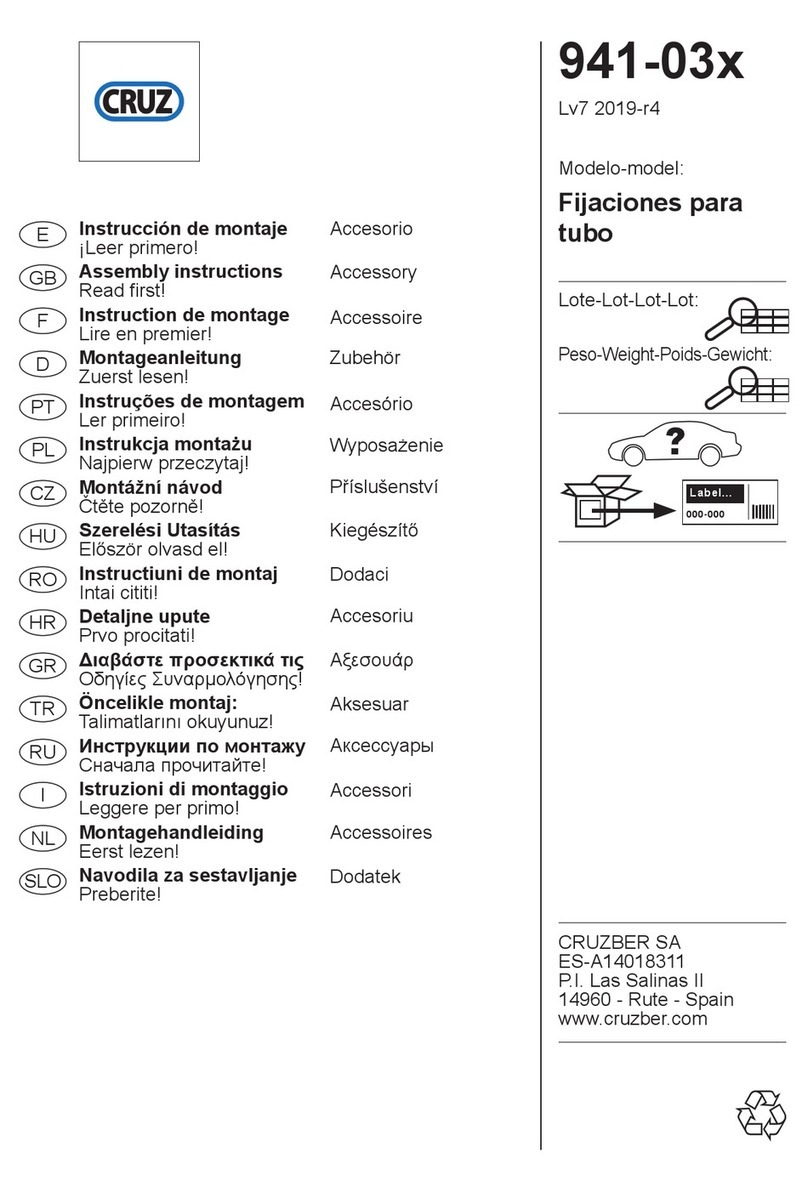 Cruz 941-03 Series Assembly instructions