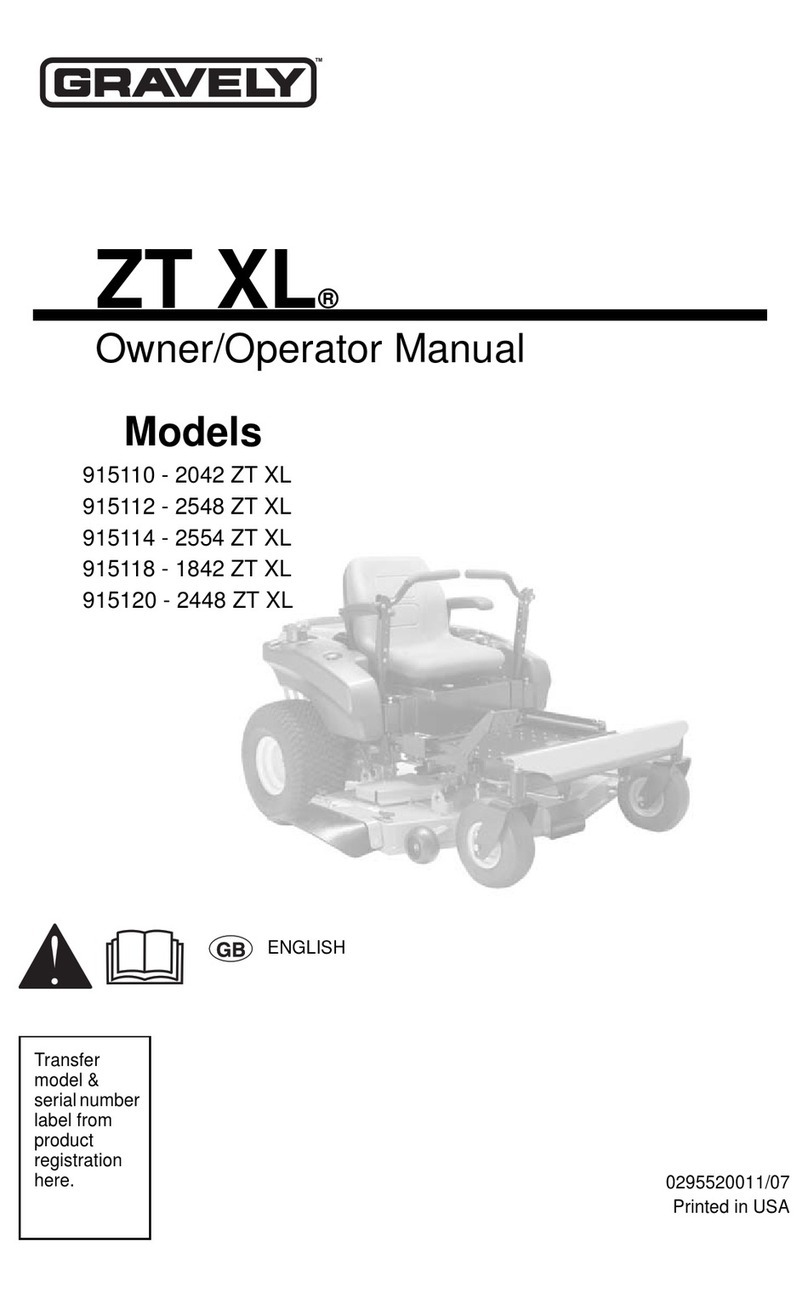Gravely 2042 ZT XL Owner's/operator's manual