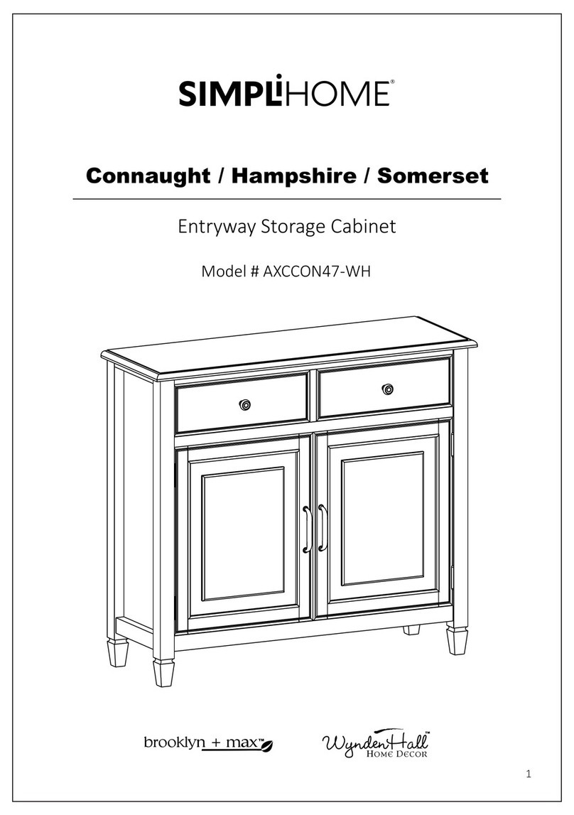 Simpli Home brooklyn + max WyndenHall AXCCON47-WH User manual