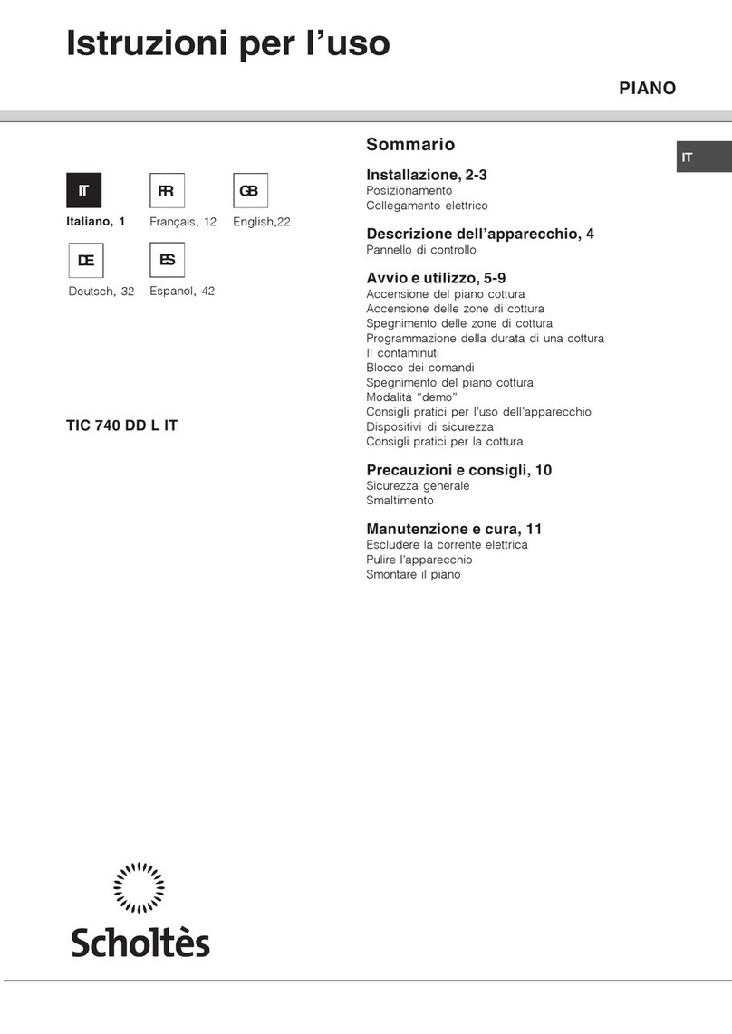 SCHOLTES TIC 740 DD L IT operating instructions