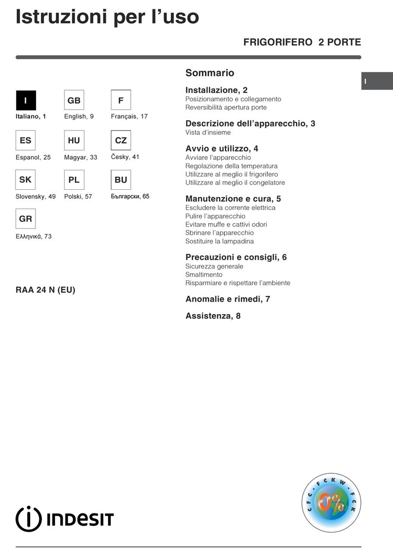 Indesit RAA 24 N EU operating instructions