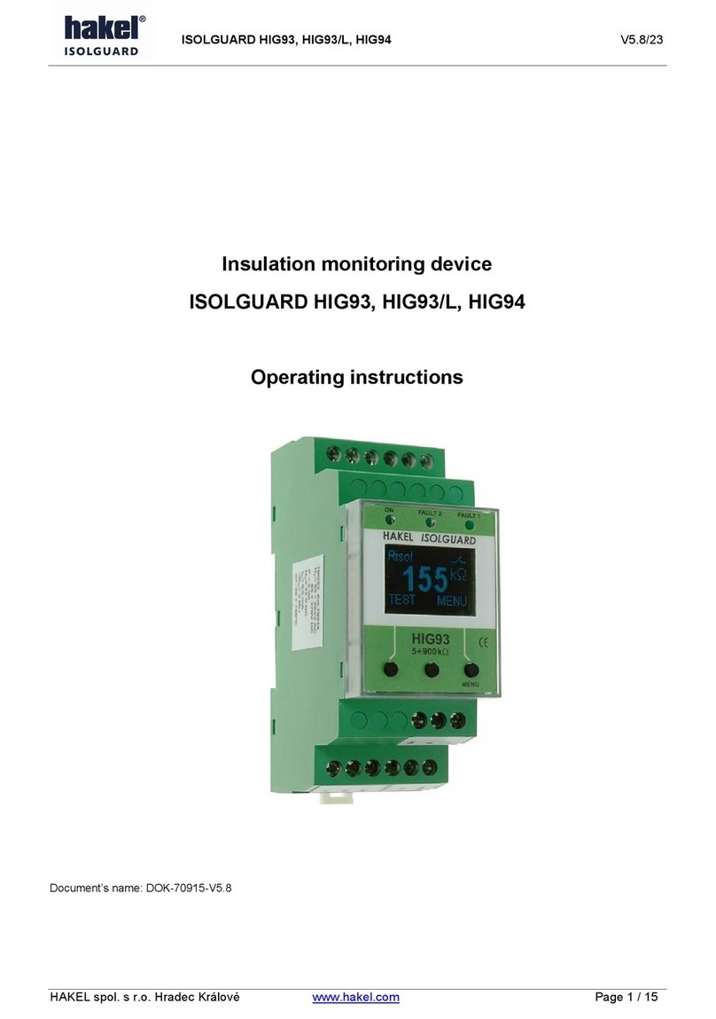 hakel ISOLGUARD HIG93 operating instructions