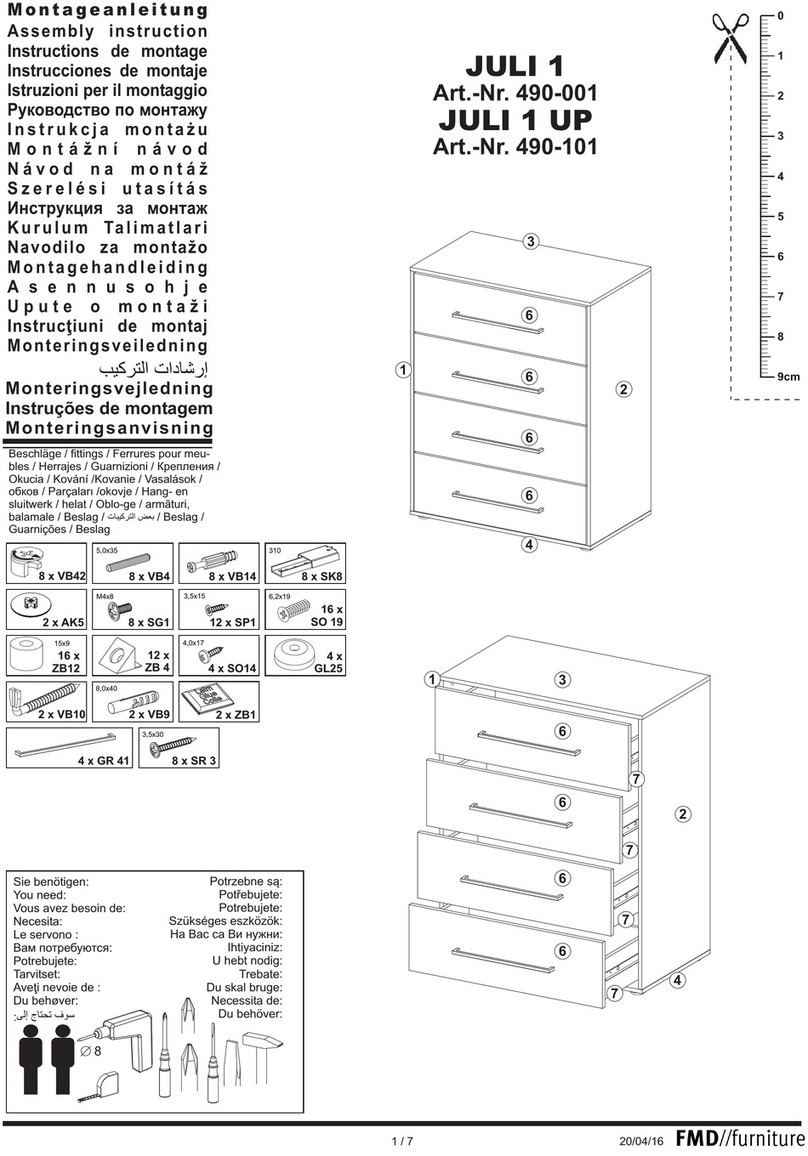 FMD Furniture JULI 1 490-001 Assembly instruction FMD Furniture JULI 1 490-001 Assembly instruction