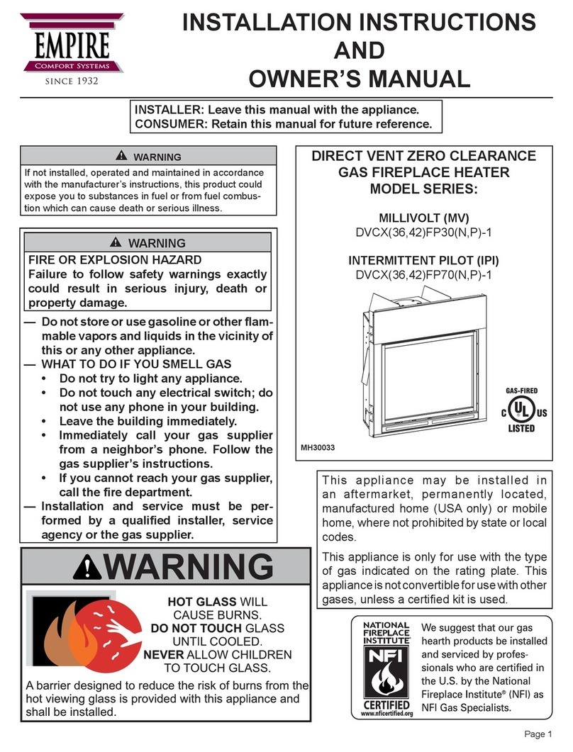 Empire Tahoe Luxury DVCX42FP30N-1 Installation instructions and owner's manual Empire Tahoe Luxury DVCX42FP30N-1 Installation instructions and owner's manual