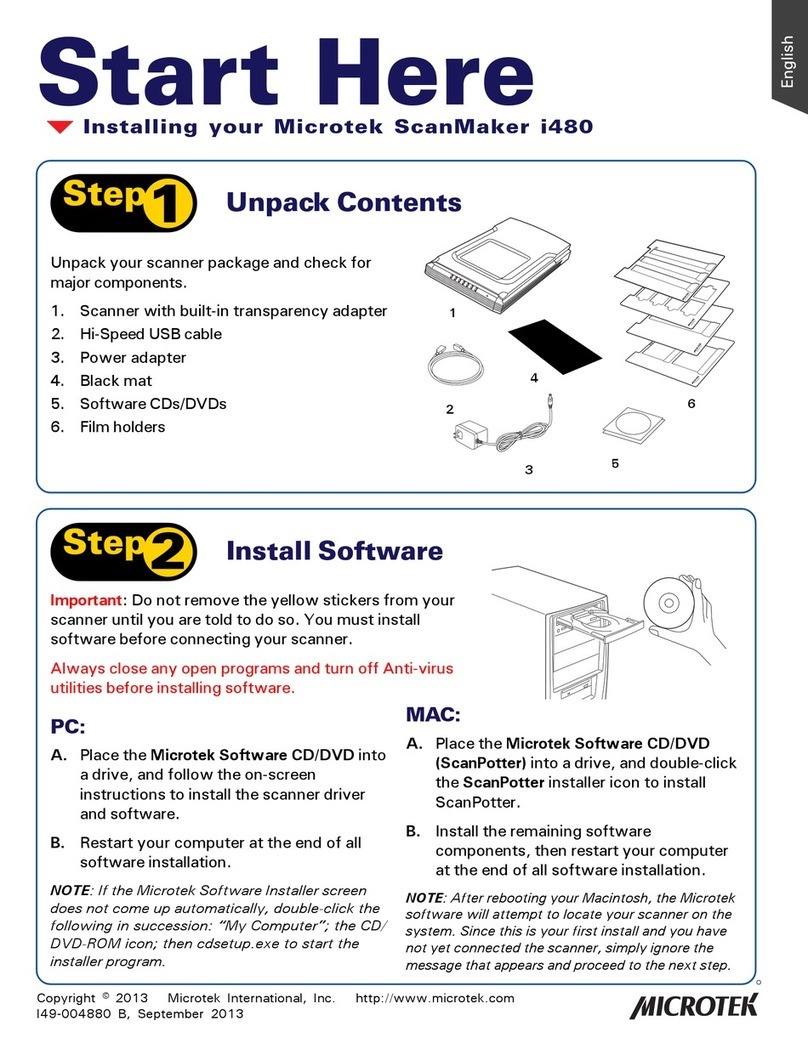 Microtek ScanMaker i480 Instruction Manual