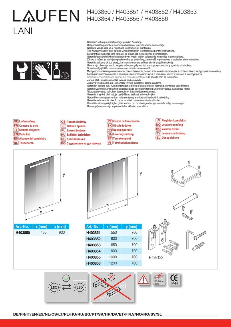 Laufen LANI H403850 manual