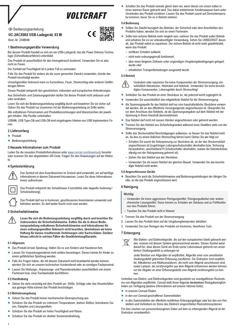 VOLTCRAFT UC-2ACX002 User manual