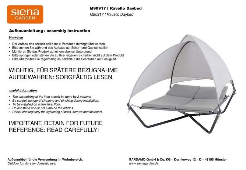 siena GARDEN Ravello M90917 I Assembly instruction