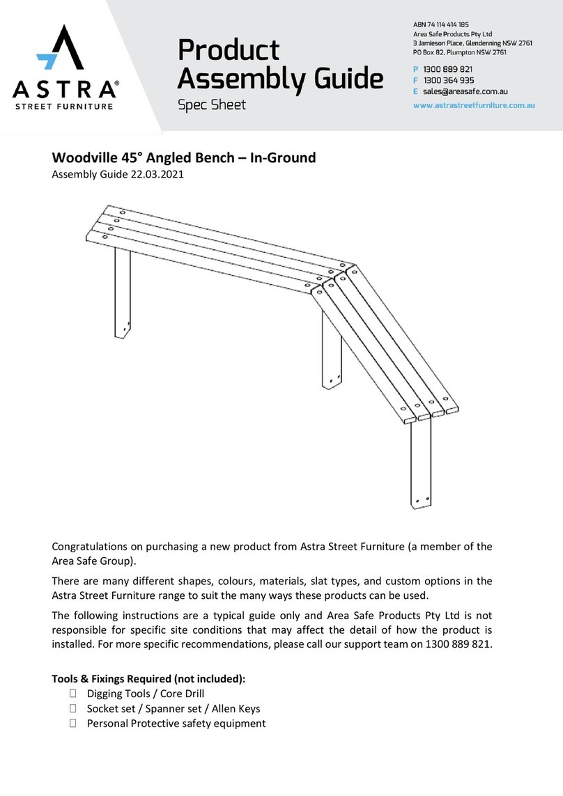 Astra Woodville 45 Angled Bench - In-Ground Product Assembly Guide
