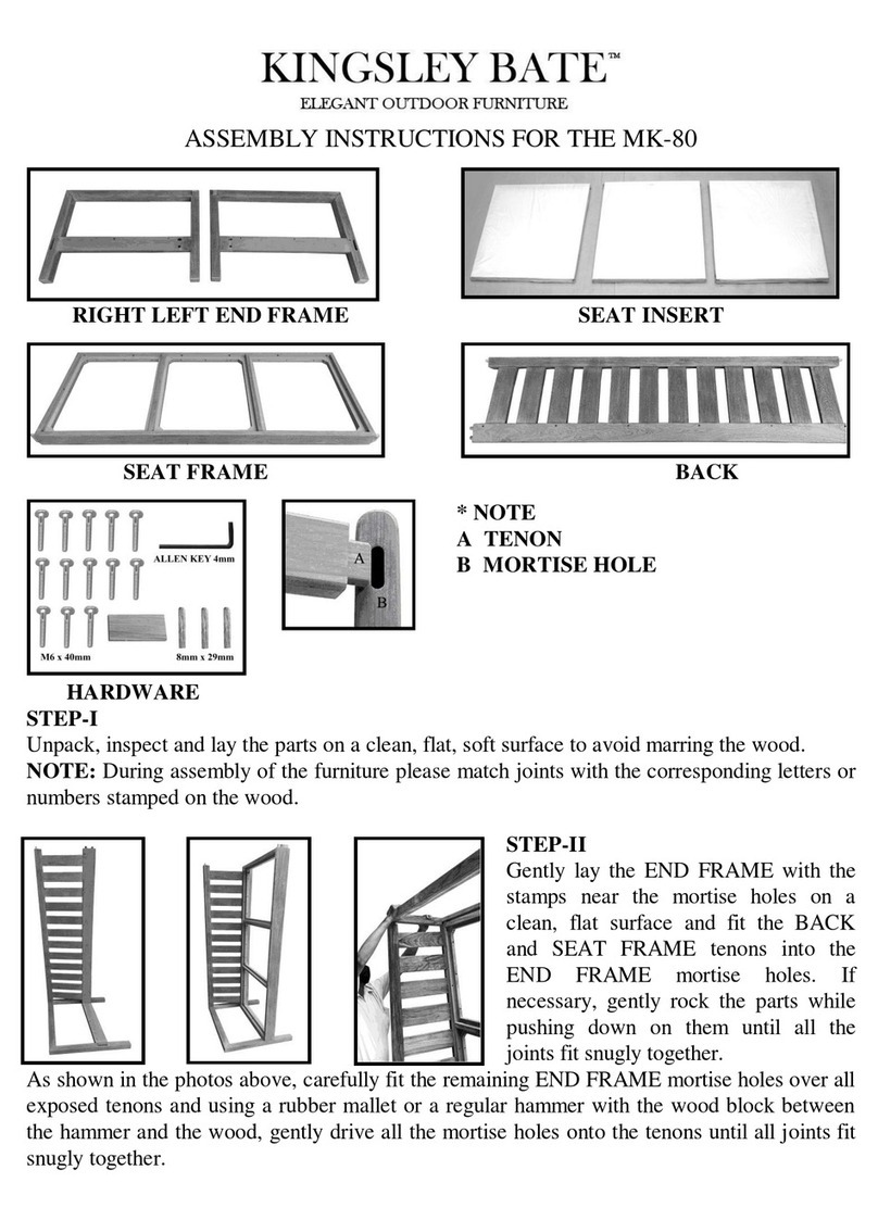 kingsley-bate Montauk Sofa MK-80 Assembly instructions kingsley-bate Montauk Sofa MK-80 Assembly instructions