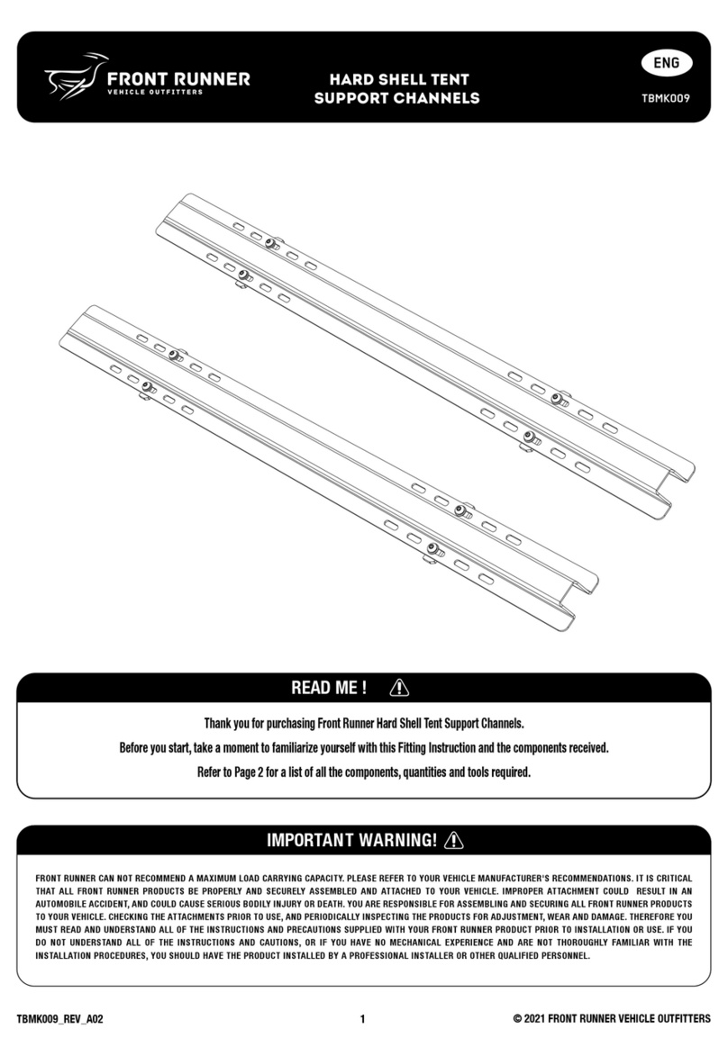 Front Runner TBMK009 User manual Front Runner TBMK009 User manual